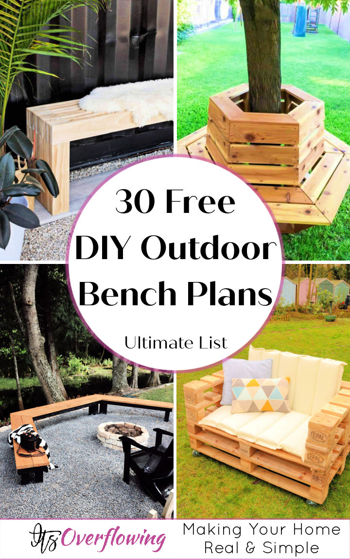 30 DIY Outdoor Bench Plans You Can Build Using Wood