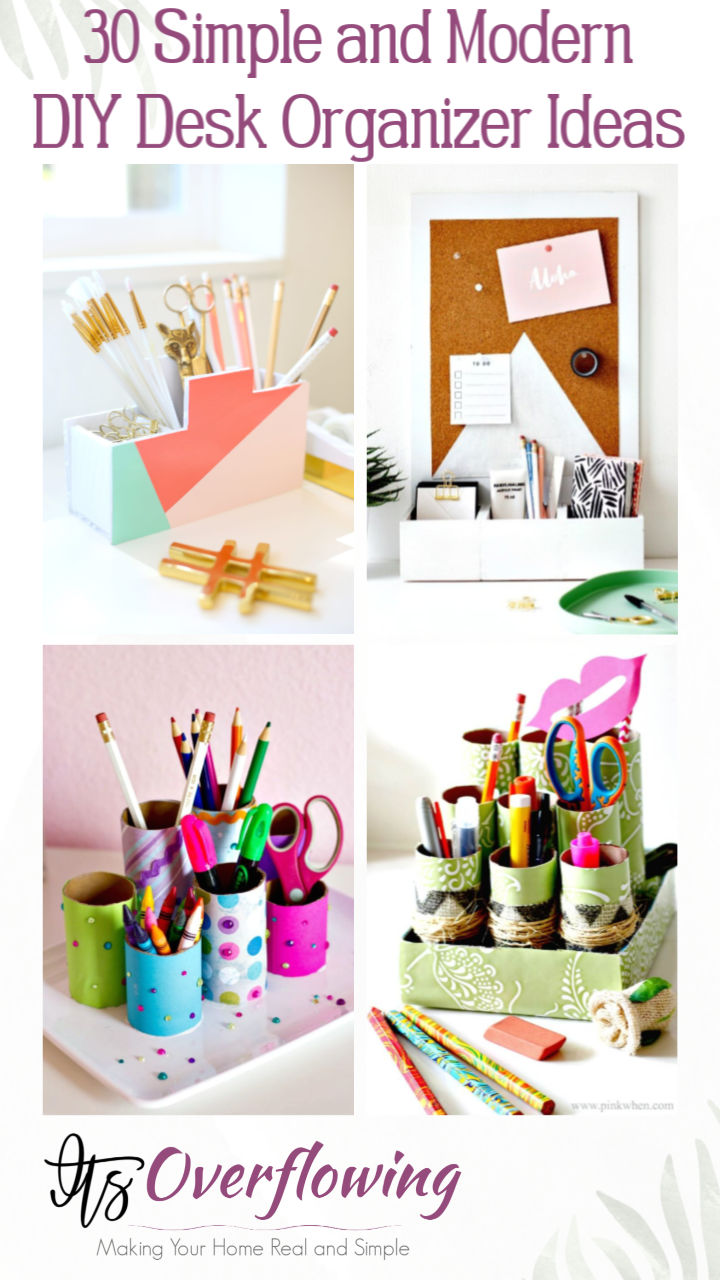 30 DIY Desk Organizer Ideas (How to Make)