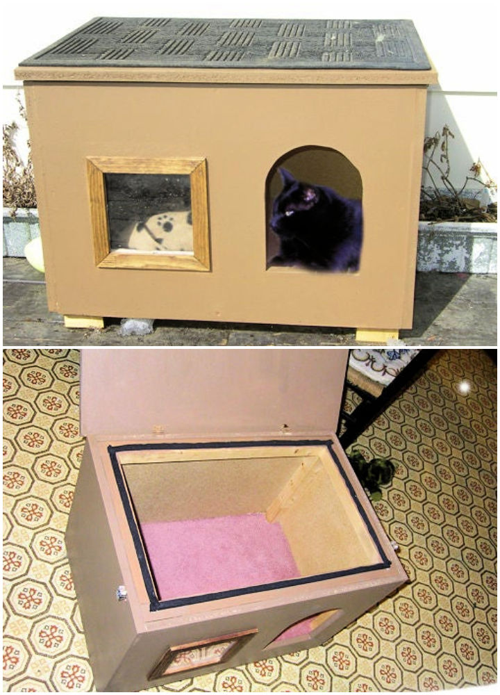 30 Free DIY Outdoor Cat House Plans (How To Build)