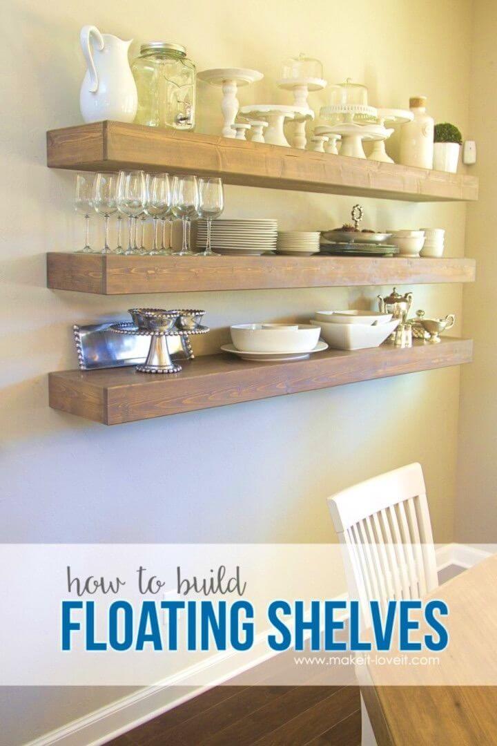 DIY Floating Shelves (30 DIY Floating Shelf Ideas)