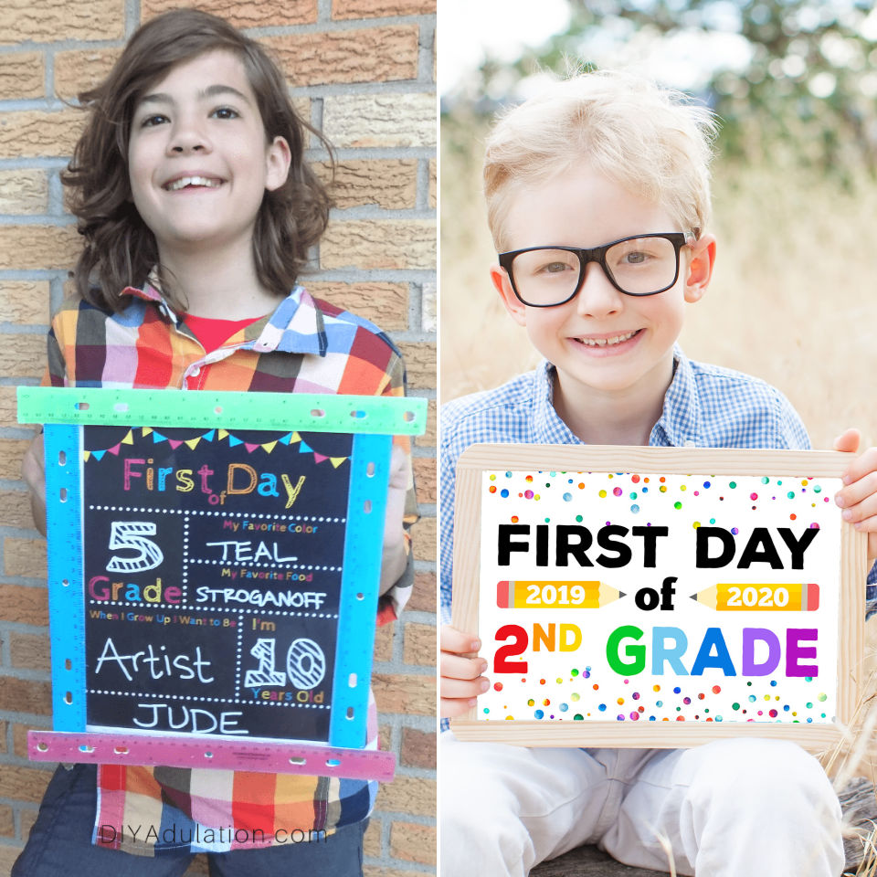 DIY First Day of School Sign