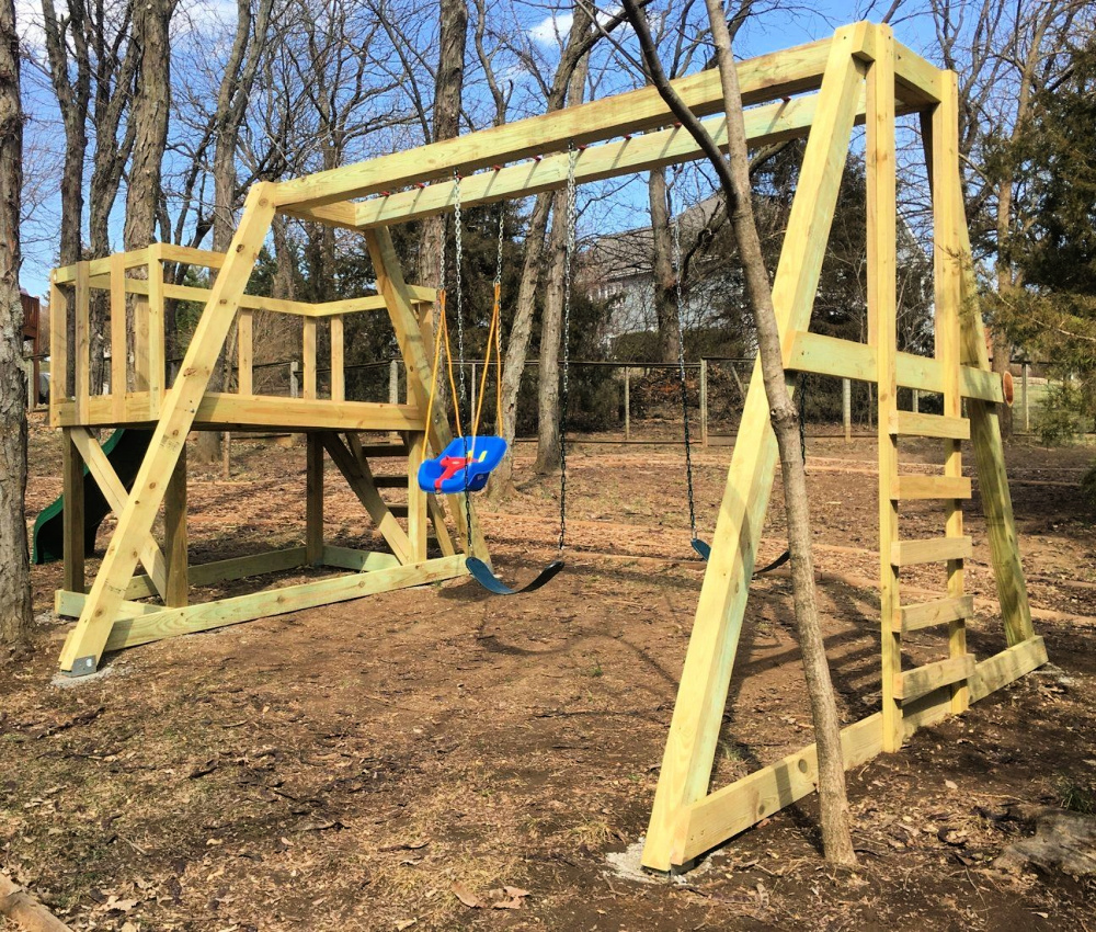 28 Free DIY Swing Set Plans How To Build A Swing Set 