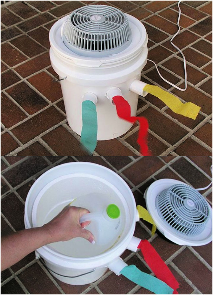 10 Homemade DIY Bucket Air Conditioner Ideas   DIY Portable Bucket Air Conditioner 