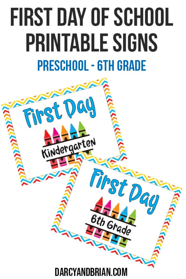 32 First Day Of School Signs (Free Printable & Ideas) 2019-2020