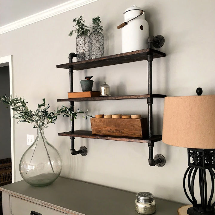 15 DIY Pipe Shelves - Industrial Pipe Shelving Ideas • Its Overflowing