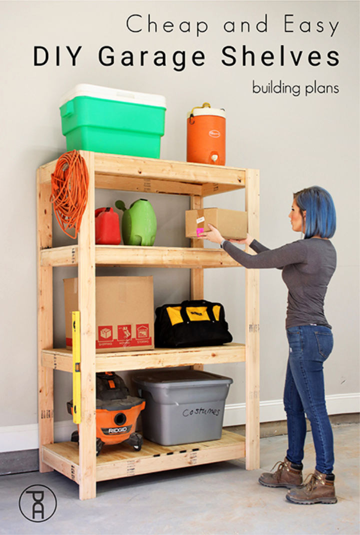 DIY Garage Shelves 30 DIY Garage Shelving Ideas To Try   Garage Shelves Building Plans 