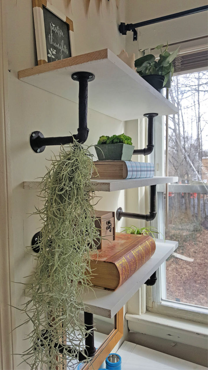 DIY Pipe Shelves 15 Industrial Pipe Shelving Ideas   How To Build Pipe Shelves  