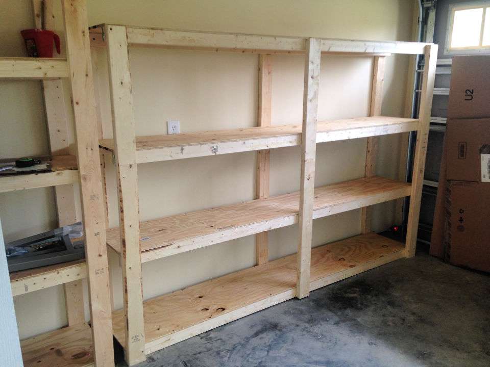 DIY Garage Shelves 30 DIY Garage Shelving Ideas To Try   Inexpensive Shelves For Garage Storage 