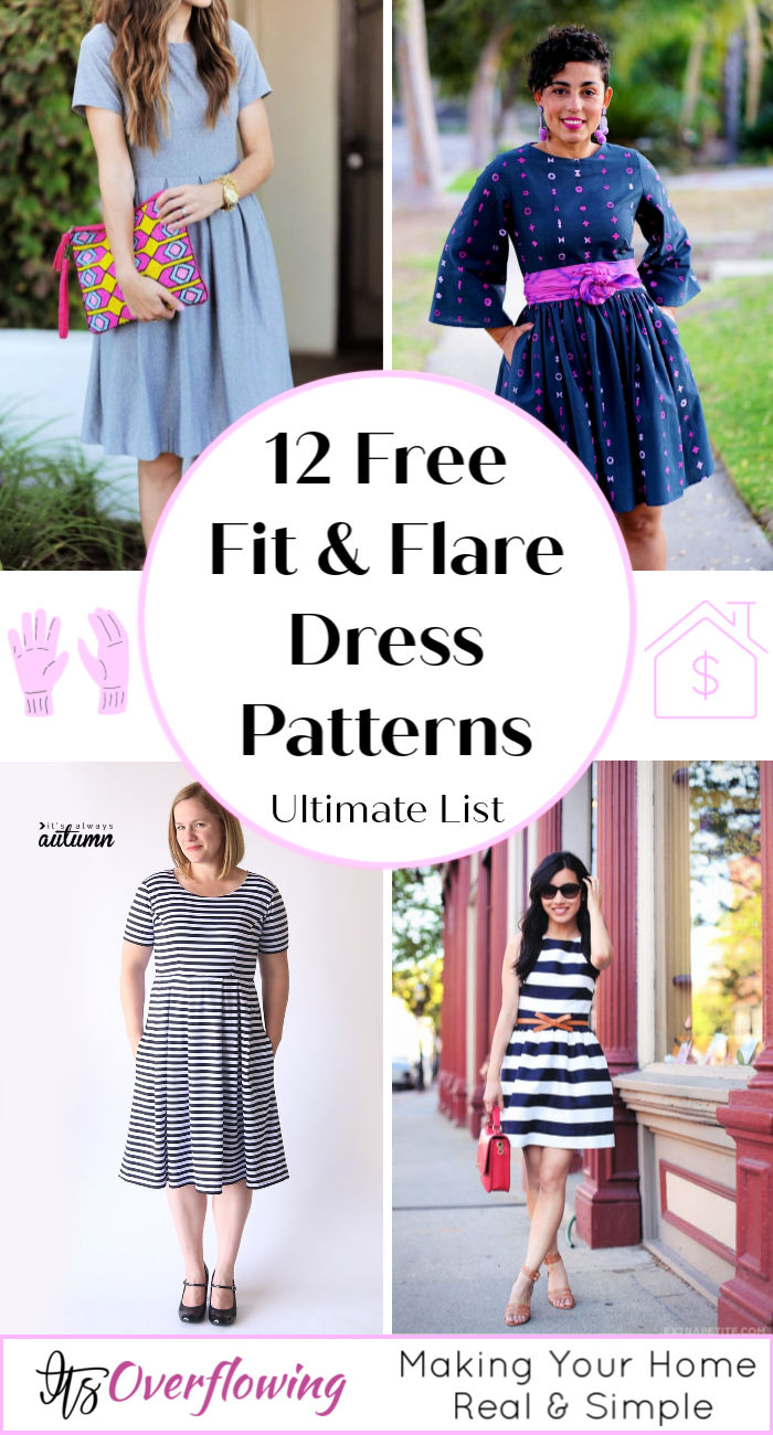 Fit and Flare Dress Pattern (12 Free Patterns to Sew)