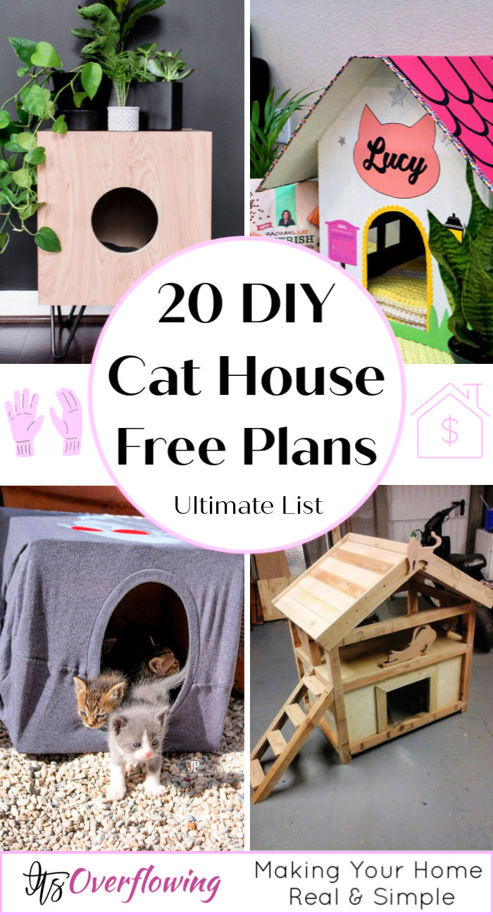 20 Easy DIY Cat House Plans out of Recycled Materials