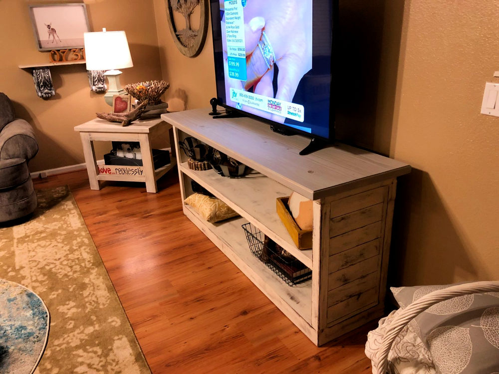 30 Homemade DIY TV Stand Ideas and Plans (How to Build)