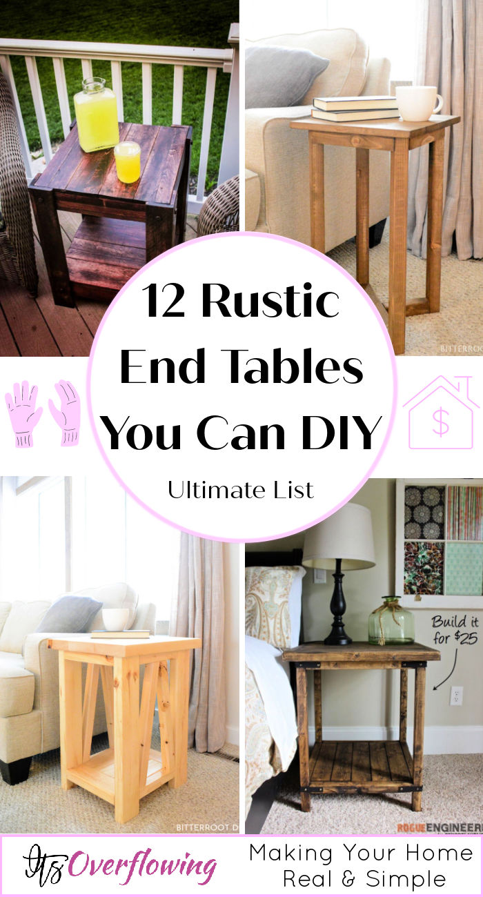 12 Rustic End Tables That You Can DIY by Yourself