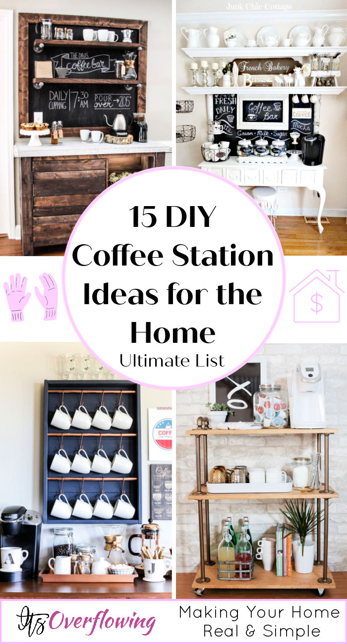 15 Modern DIY Coffee Bar Ideas for the Home • Its Overflowing