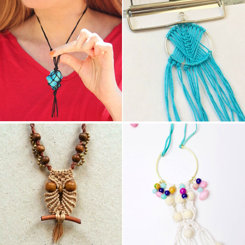 15 Simple Macrame Necklace Patterns Macrame Jewelry