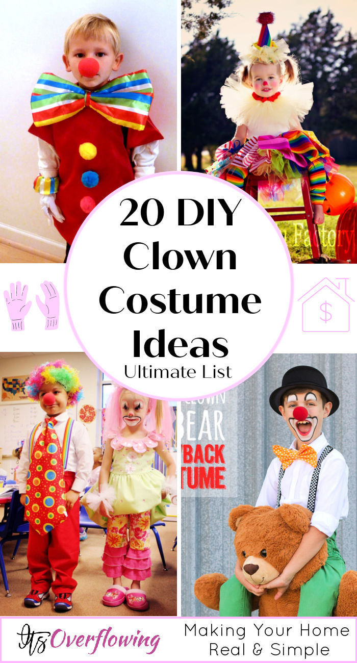 20 Unique DIY Clown Costume Ideas • Its Overflowing