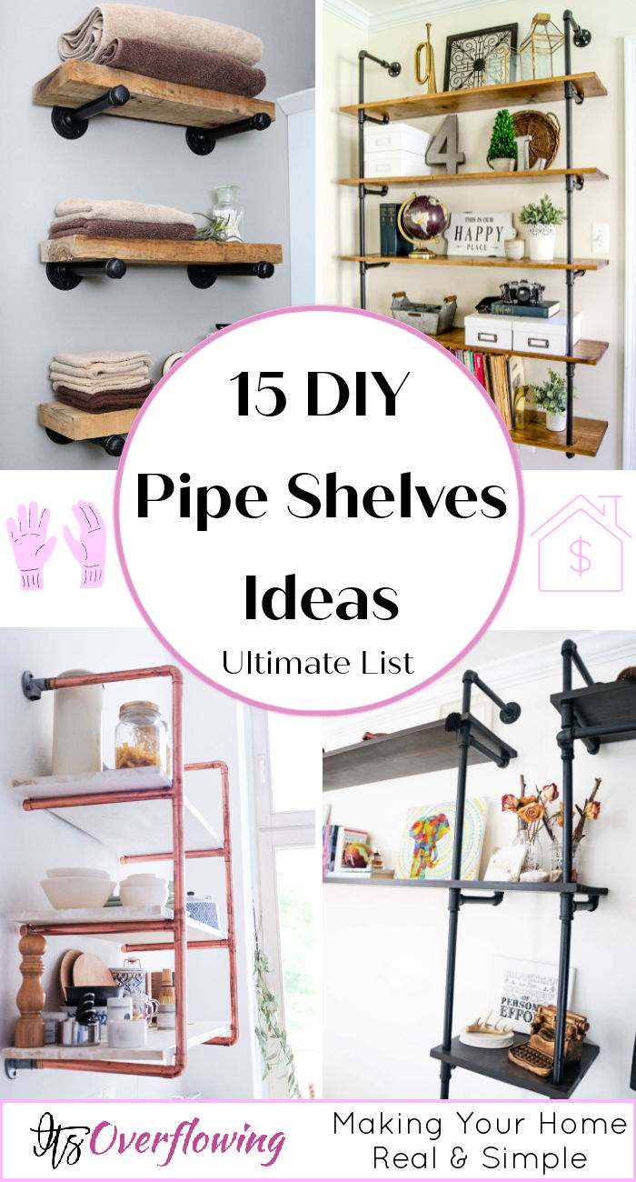 DIY Pipe Shelves (15 Industrial Pipe Shelving Ideas)