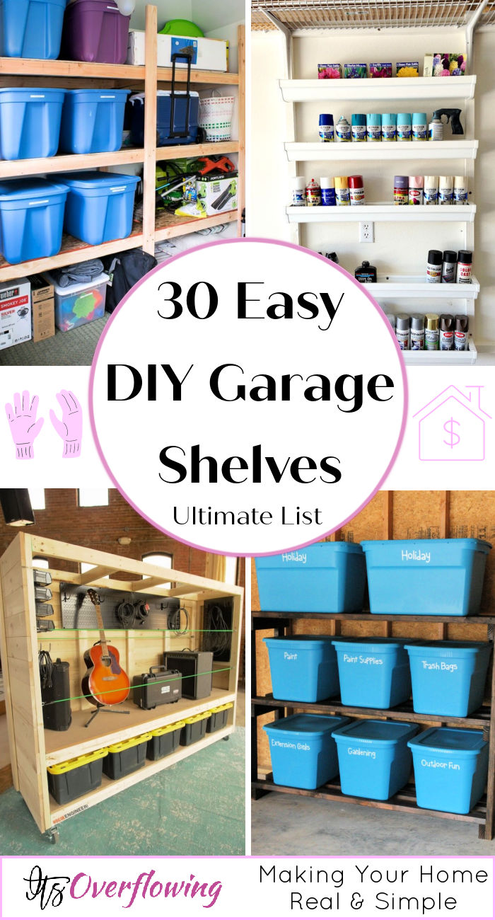 DIY Garage Shelves 30 DIY Garage Shelving Ideas To Try   30 Easy DIY Garage Shelves 