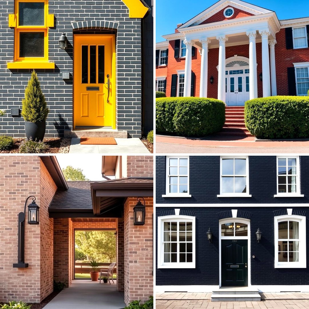 30 Exterior Brick and Paint Color Combinations