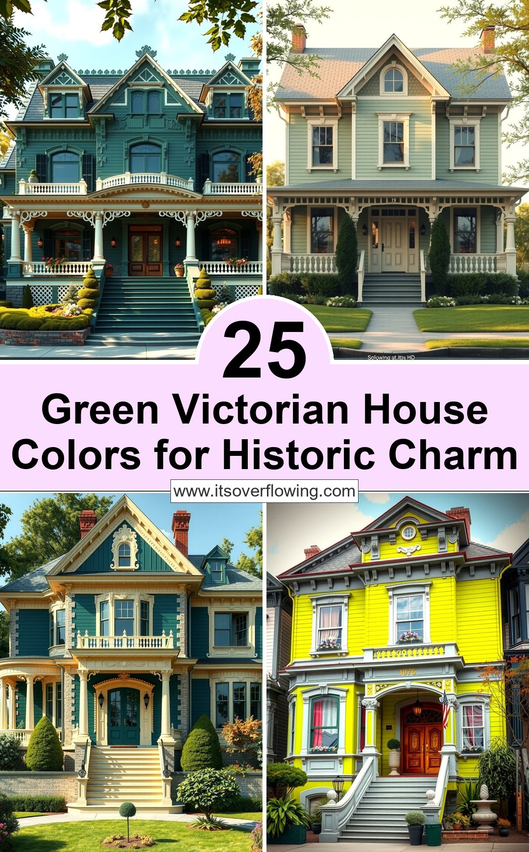 25 Green Victorian House Colors for Historic Charm